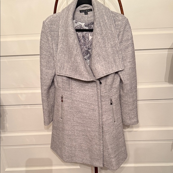 Preston & York Wool Blend Flared Hem Coat Gray Size 8 - Picture 5 of 8